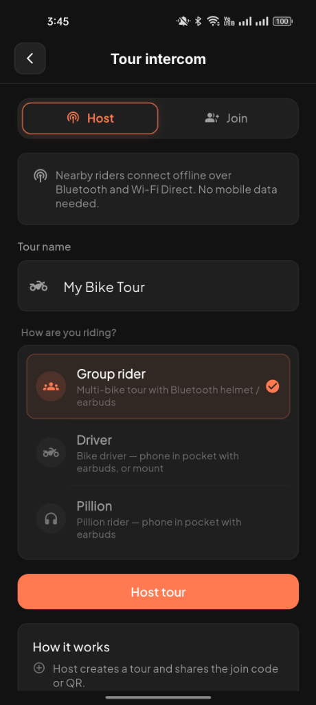 FuelSync Tour Intercom Dark Mode